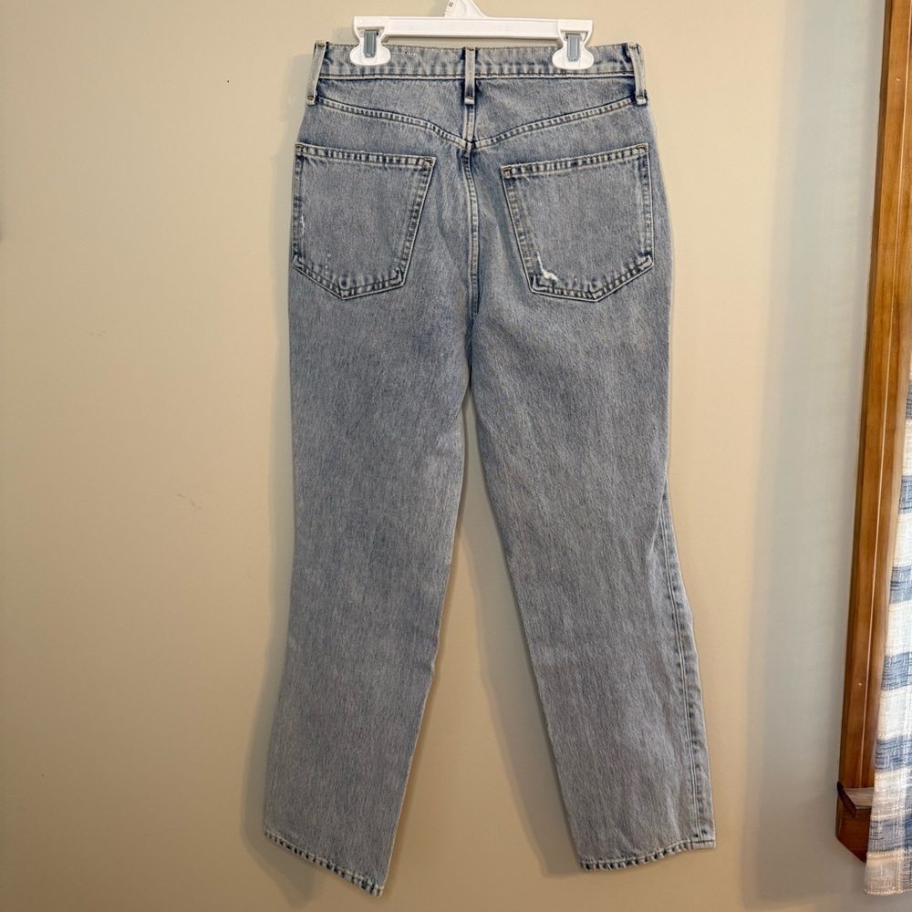 RAG & BONE High Rise Distressed Cigarette Madison Jeans with Holes 25 - Picture 7 of 13